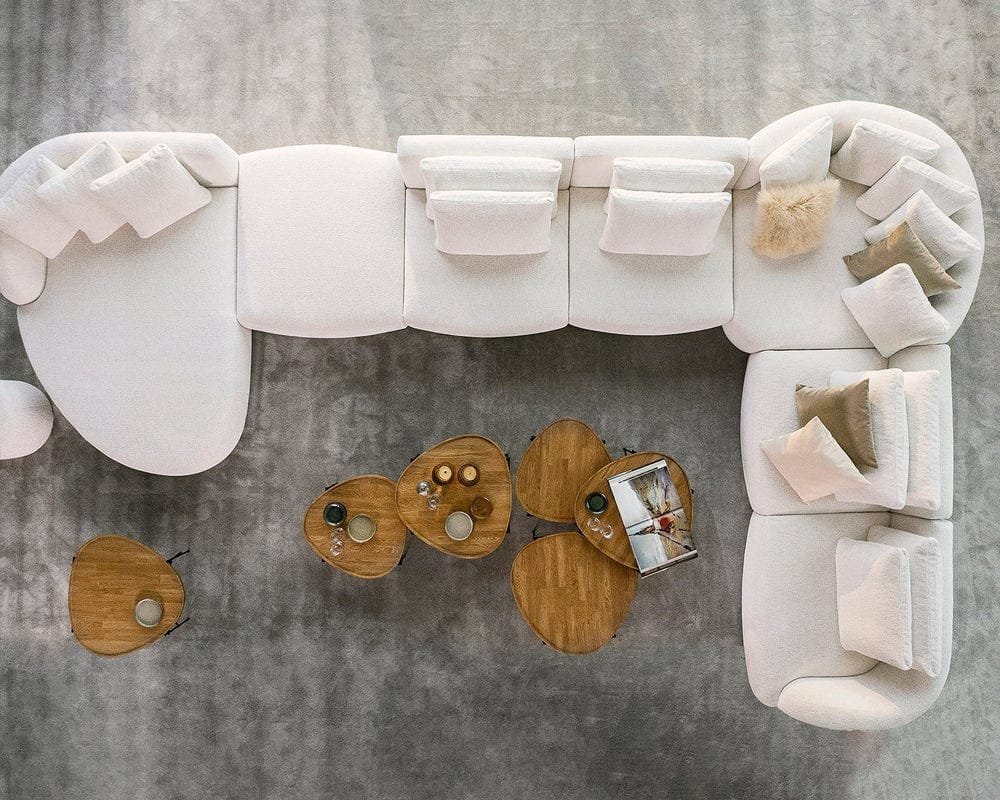 كنب زاوية ميلي روت - كنب بوكليه ابيض 1