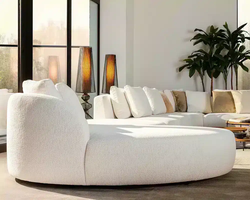 كنب زاوية ميلي روت - كنب بوكليه ابيض 5