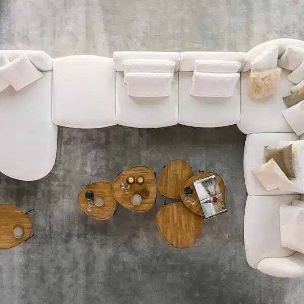 كنب U ميلي روت - كنب بوكليه ابيض 1