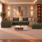 ⁦كنب U سروانت عائلي مودرن فاخر 450 × 200 × 240 سم⁩ - الصورة ⁦2⁩