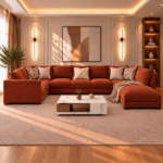 كنب U سروانت عائلي مودرن فاخر 450 × 200 × 240 سم