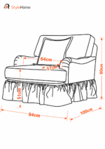 ⁦طقم كنب روز كلاسيك فاخر 5 قطع بتصميم مودرن كلاسيك⁩ - الصورة ⁦13⁩