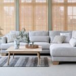 صوفا زاوية اروت - كتان رمادي فاتح