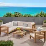 جلسات خشب خارجية - كتان اوف وايت 1