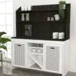 ركن القهوة 120 سم - خشب ابيض واسود 1