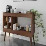 ركن قهوة صغير 90 سم - خشب بني