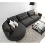 كنب امريكي حرف L نورمان - كتان رصاصي 3