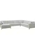 كنب حرف U شانجل - رمادي فاتح