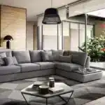 كنب حرف l مودرن سارت - كتان رصاصي 1