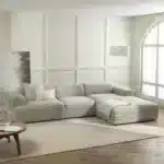 كنب حرف ال موريانا - كتان رمادي 1