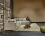 كنب حرف ل ميز - كنب بوكليه ابيض ابيض 8