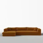 كنب زاوية مودرن بلس ونت - مخمل ثقيل