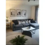 كنب على شكل L مورلن - اسود