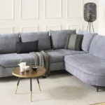 كنب مودرن حرف ال فلاسيا - كنب رمادي 1