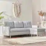 كنب مودرن زاوية لاجرز - كتان رمادي