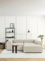 كنب مودرن زاوية لينون - مقاس 68*238*180 سم - بيج 2