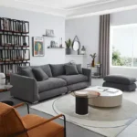 طقم كنب AALTO BOUTIQUE - صوفا ومقعد بوف رصاصي 3