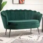 كنب دائري رايزن - مخمل اخضر غامق 1