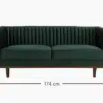 كنب زيتي سوترن - مخمل 2