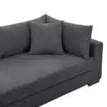 كنب كلاسيك فخم ألكانتارا - قطيفة رصاصي 3