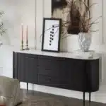 طاولات بوفيه مودرن - سيراميك رخامي اسود 9