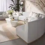 كنب حرف U دائري - رمادي 2