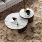 طاولات قهوة متداخلة أوليفر - دائرية رخام 7