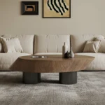 طاولات خشب طبيعي