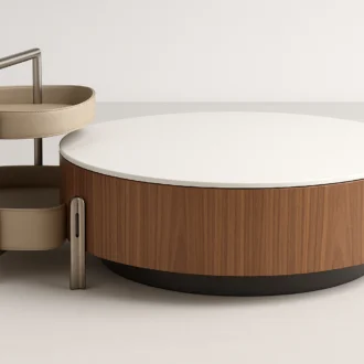 طاولة قهوة بعربة خدمة