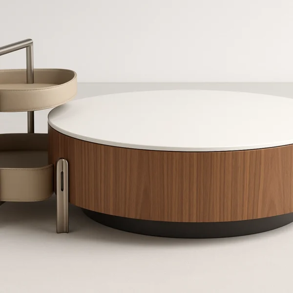 طاولة قهوة بعربة خدمة