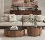 طاولات قهوة خشب طبيعي