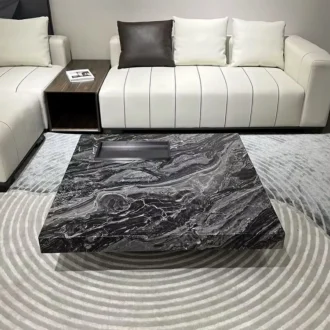 طاولة قهوة من الرخام النقي