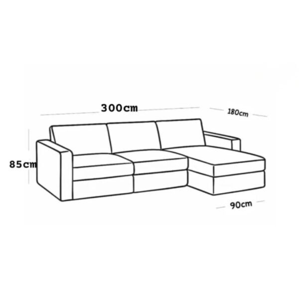 كنبة زاوية حرف L فاخرة