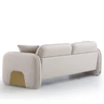 كنبة ثلاثي بونو – بيج وذهبي، تصميم عملي، يوفر أقصى درجات الراحة.