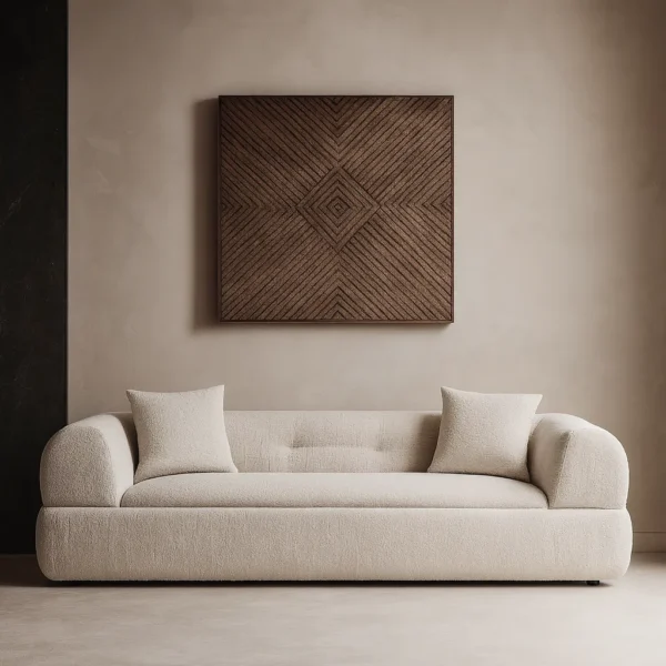 كنبة ثلاثية مورجن – بيج فاتح، تصميم أنيق، يوفر جلسة مريحة للعائلة.