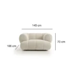 كرسي مفرد نوڤولا – بيج، خيار عملي، يناسب غرف المعيشة العصرية.