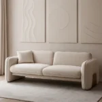 كنبة ثلاثي بونو – بيج وذهبي، لون دافئ، يضفي إشراقة وفخامة على المكان.