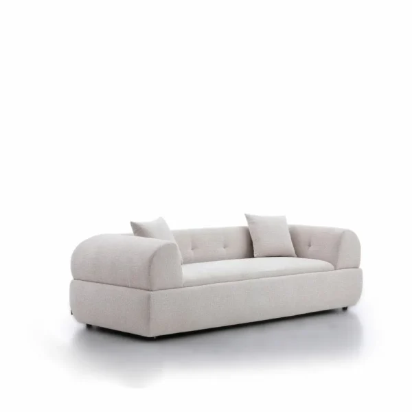 كنبة ثلاثية مورجن – بيج فاتح، راحة مثالية، ولمسة هادئة لغرفة المعيشة.