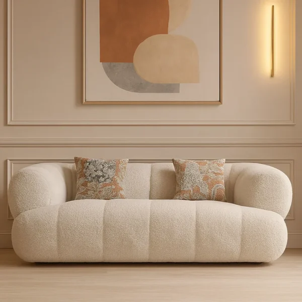 كنبة ثنائية نوڤولا – بيج، راحة مثالية، ولمسة دافئة لغرفة المعيشة.