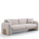 كنبة ثلاثي بونو – بيج وذهبي، خيار أنيق، يجمع بين الجمال والراحة.