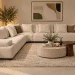 كنب زاوية أوبن حرف L بتصميم عصري، جلسة مريحة، ولمسة أنيقة.